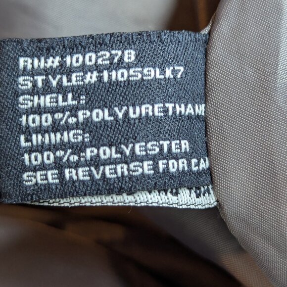 Last Kiss Faux Leather Chic Light Gray Belted Jacket Women's Size Large - Picture 10 of 14